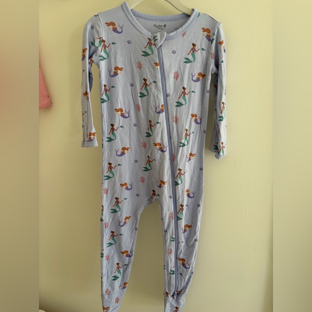 Kyte BABY Purple Mermaid Print Footie